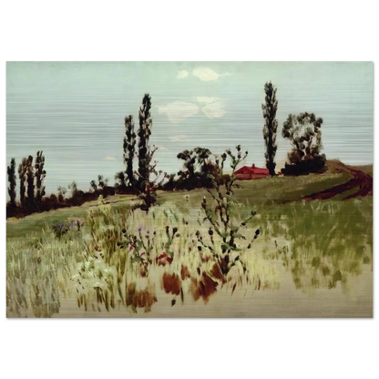 Poplar trees - Arkhyp Kuindzhi Brushed Aluminum Print - 70x100 cm / 28x40 inches | Arkhyp Kuindzhi Aluminum Print | Arkhyp Kuindzhi Prints