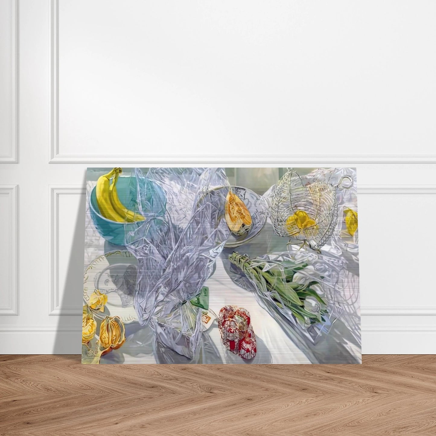 WHITE TULIPS 1999 - Janet Fish Brushed Aluminum Print - 70x100 cm / 28x40 inches | Janet Fish Aluminum Print | Janet Fish Prints
