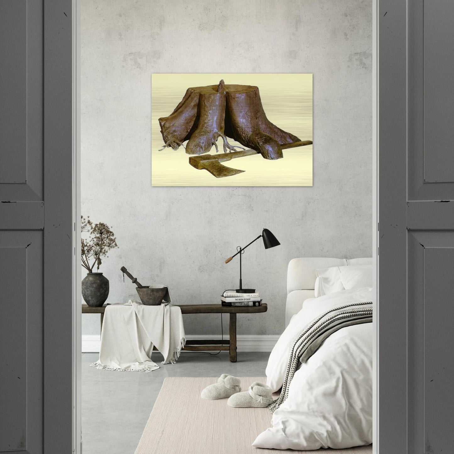 THE LABOURS OF ALEXANDER 1967 - Rene Magritte Brushed Aluminum Print - 70x100 cm / 28x40 inches | Rene Magritte Aluminum Print | Rene Magritte Prints