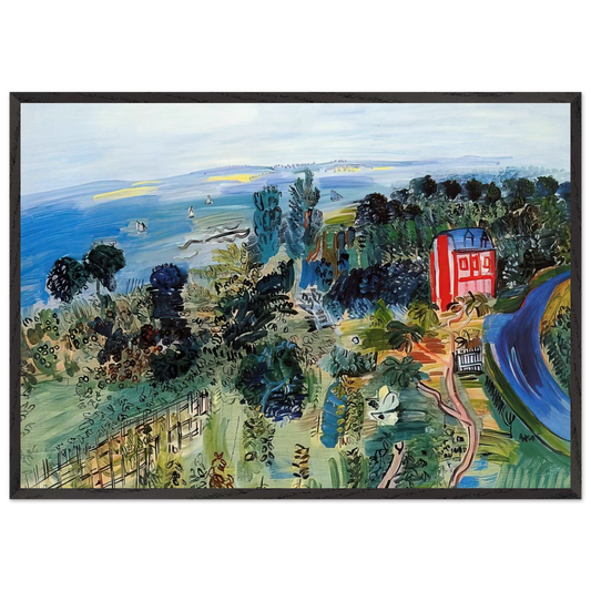 VILLERVILLE - Raoul Dufy 70x100 cm / 28x40 inches Framed Art Print – Black Wooden Frame