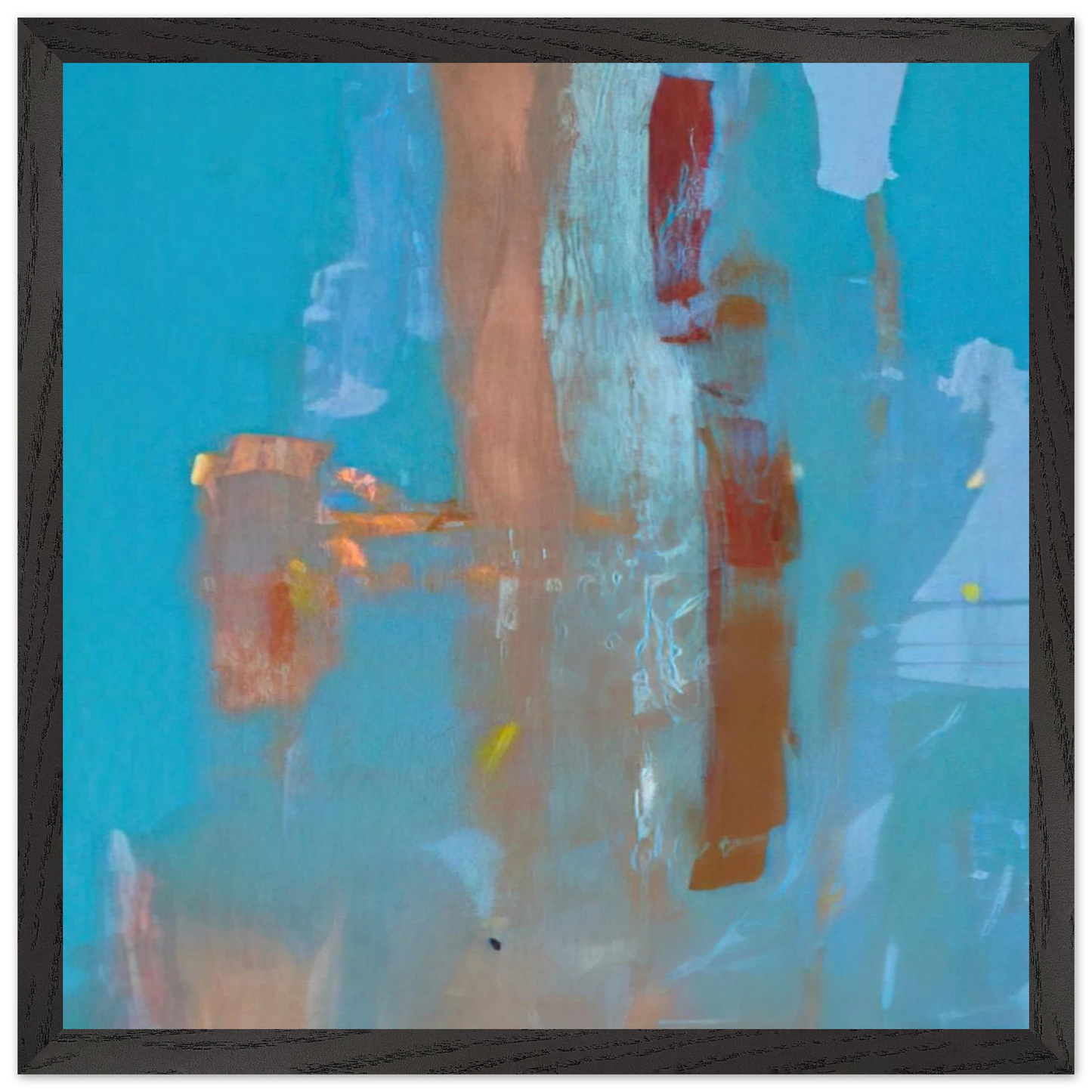 Helen Frankenthaler - In on Blue - 1976 Wall art - 25x60 cm / 10x24 inches - Fine Art Poster-canvas - -