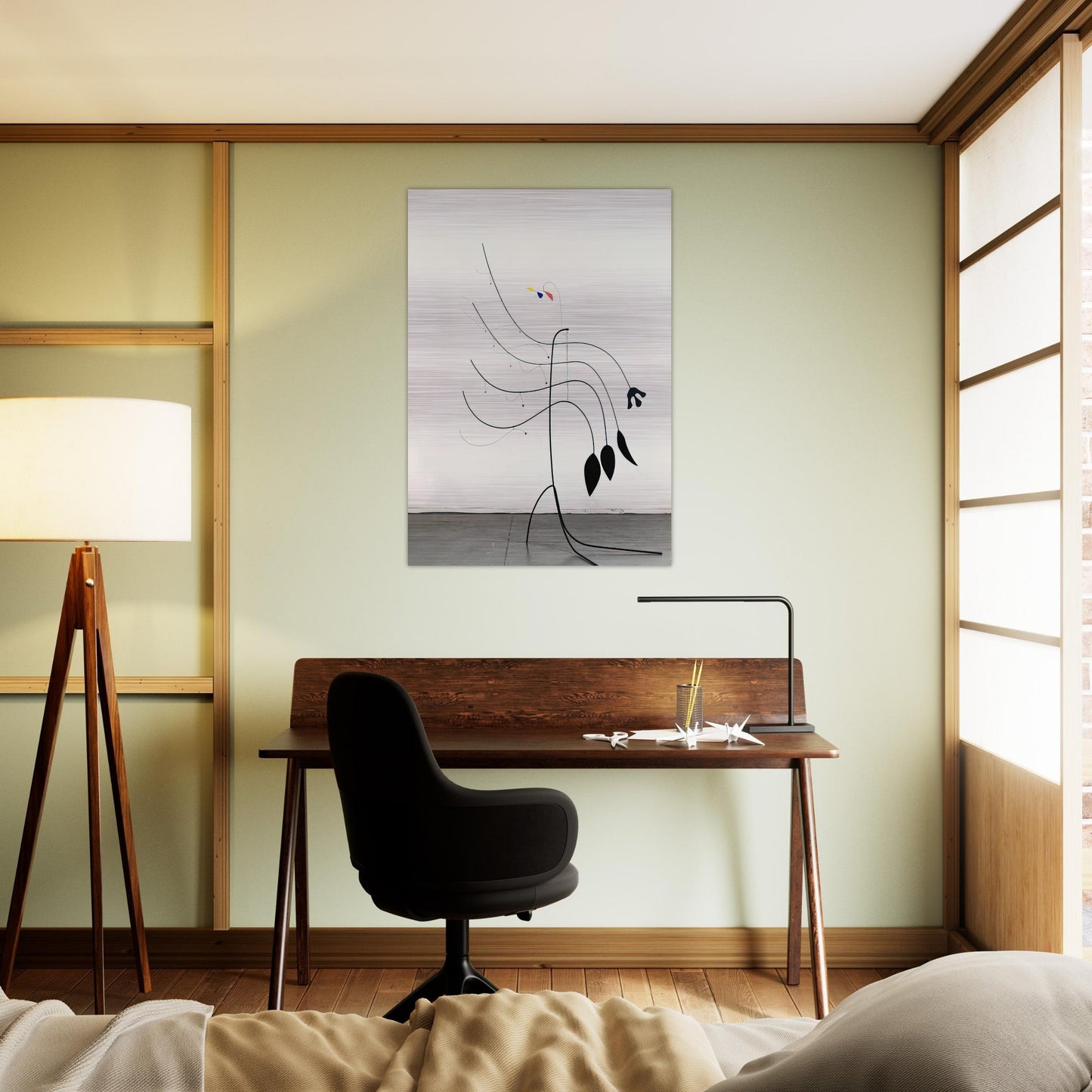 FOUR LEAVES AND THREE PETALS 1939 - Alexander Calder Brushed Aluminum Print - 70x100 cm / 28x40 inches | Alexander Calder Aluminum Print | Alexander Calder Prints