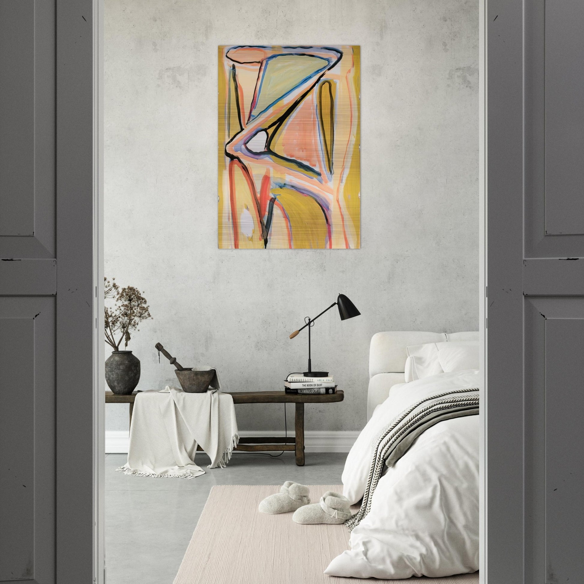 Composition - 1967 - Bram van Velde Brushed Aluminum Print - 70x100 cm / 28x40 inches | Bram van Velde Aluminum Print | Bram van Velde Prints