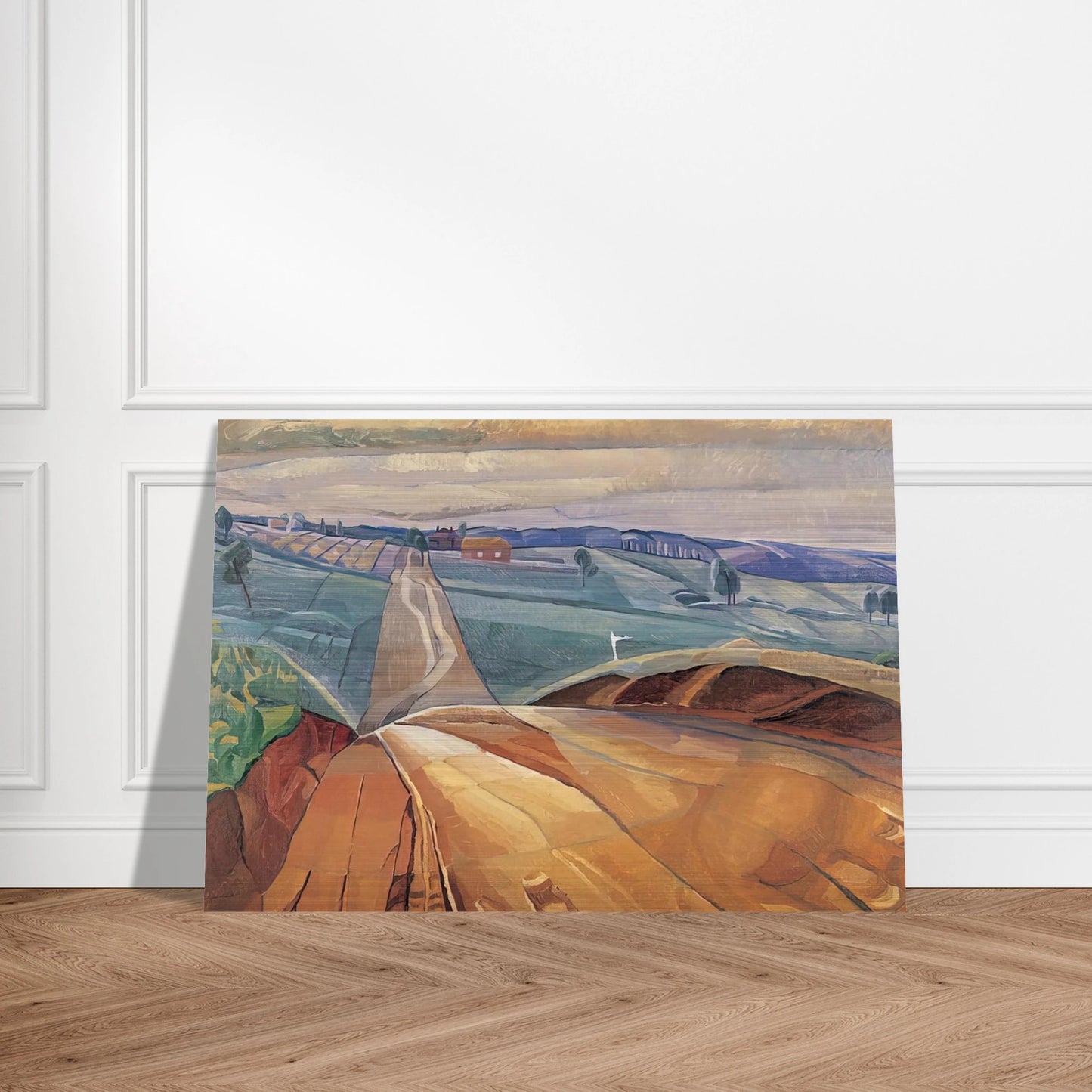 Landscape at Pentecost - 1929 - Grace Cossington Smith Brushed Aluminum Print - 70x100 cm / 28x40 inches | Grace Cossington Smith Aluminum Print | Grace Cossington Smith Prints