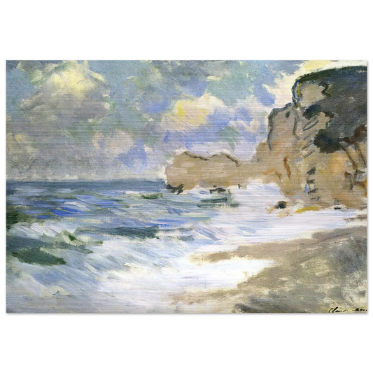 Receding Waves - claude monet Brushed Aluminum Print - 70x100 cm / 28x40 inches | claude monet Aluminum Print | claude monet Prints