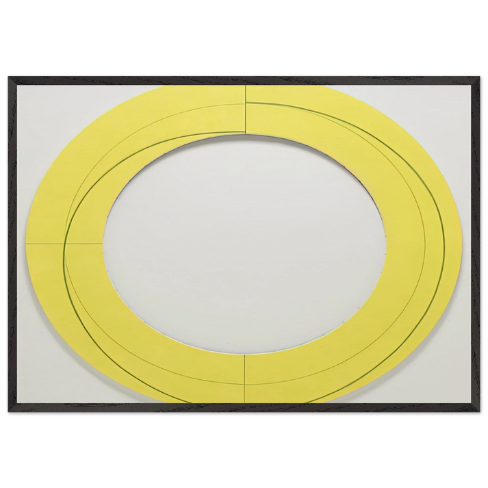 RING IMAGE M 2010 - Robert Mangold 70x100 cm / 28x40 inches Framed Art Print – Black Wooden Frame