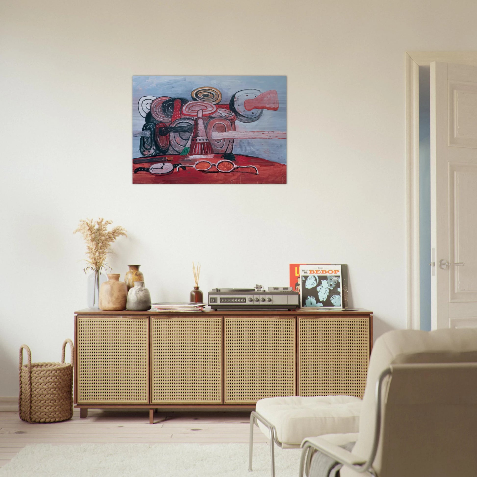 AS IT GOES - Philip Guston Brushed Aluminum Print - 70x100 cm / 28x40 inches | Philip Guston Aluminum Print | Philip Guston Prints