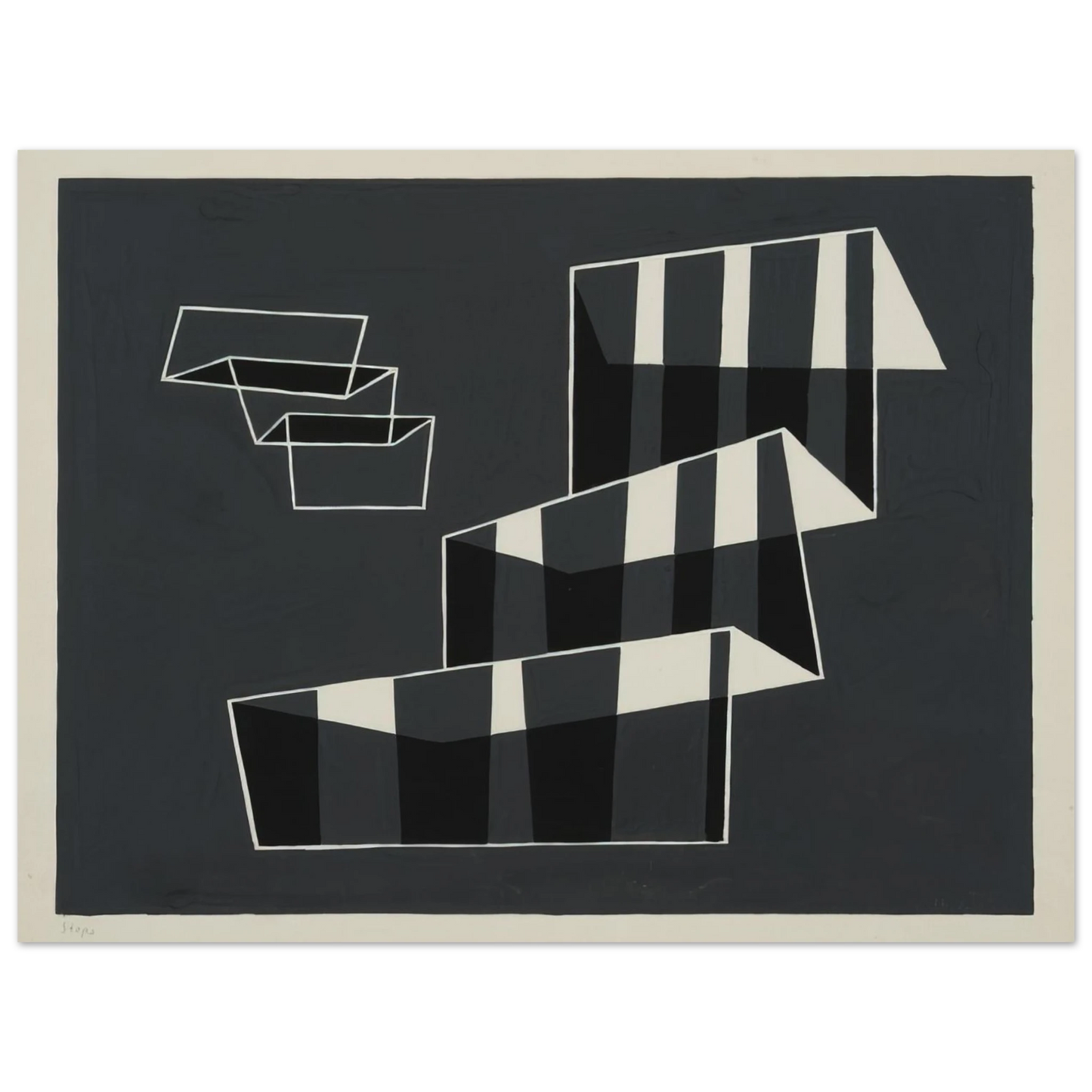 Josef Albers - STEPS 1932  75x100 cm / 30x40inches Fine Art Poster