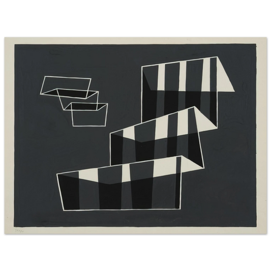 Josef Albers - STEPS 1932  75x100 cm / 30x40inches Fine Art Poster