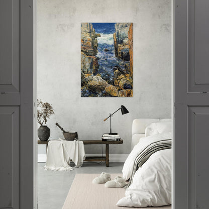 The South Gorge, Appledore, Isles of Shoals - Childe Hassam Brushed Aluminum Print - 70x100 cm / 28x40 inches | Childe Hassam Aluminum Print | Childe Hassam Prints