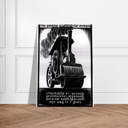 EMBLEMATA STEAMROLLER - MC Escher Brushed Aluminum Print - 70x100 cm / 28x40 inches | MC Escher Aluminum Print | MC Escher Prints