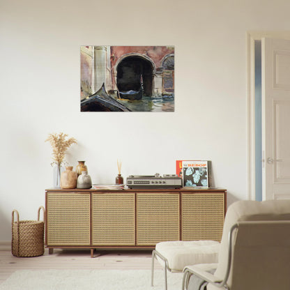 Venetian Canal - John Singer Sargent Brushed Aluminum Print - 70x100 cm / 28x40 inches | John Singer Sargent Aluminum Print | John Singer Sargent Prints
