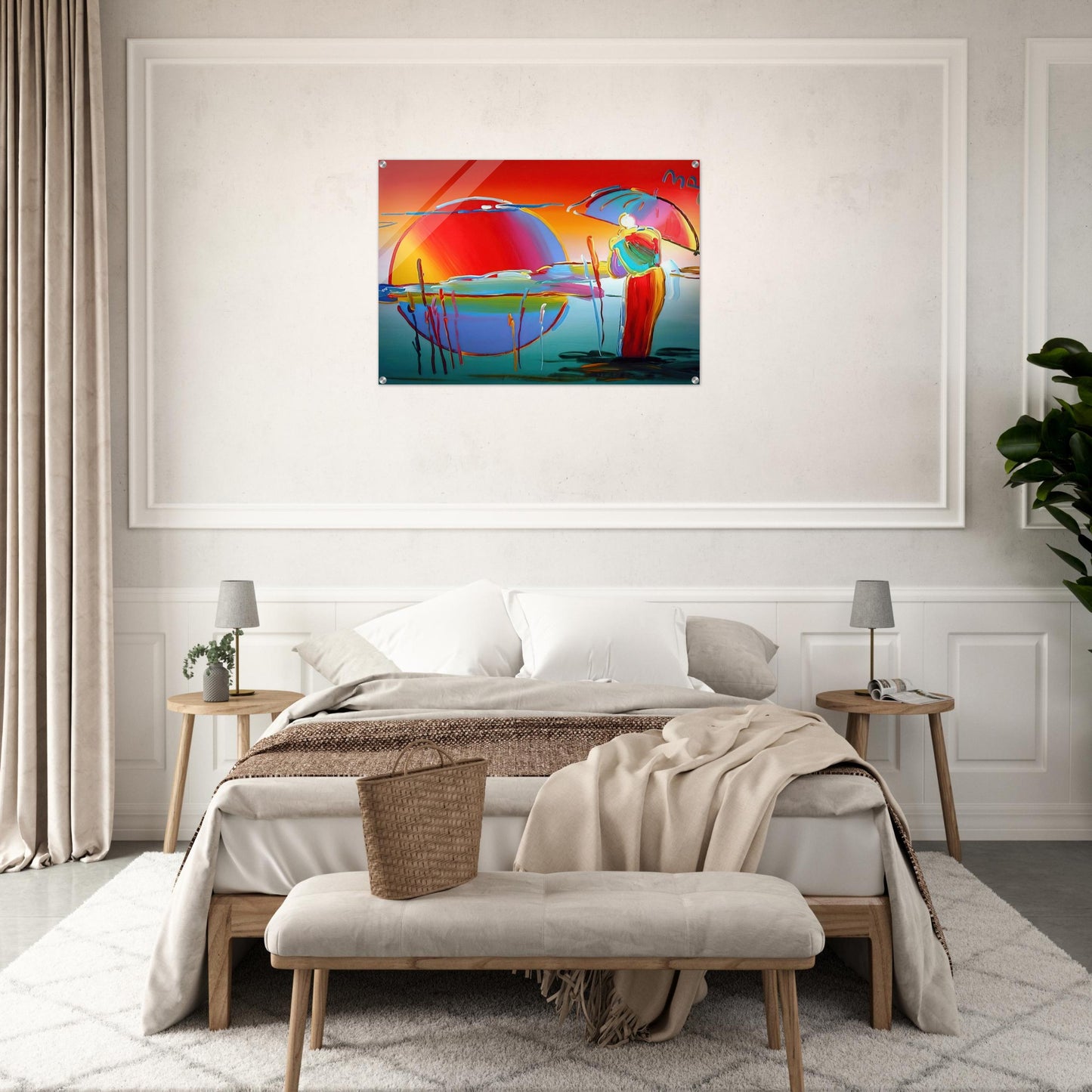 BUDDHA MOON MONK SUNRISE 1999 - Peter Max Acrylic Print - 70x100 cm / 28x40″ inches
