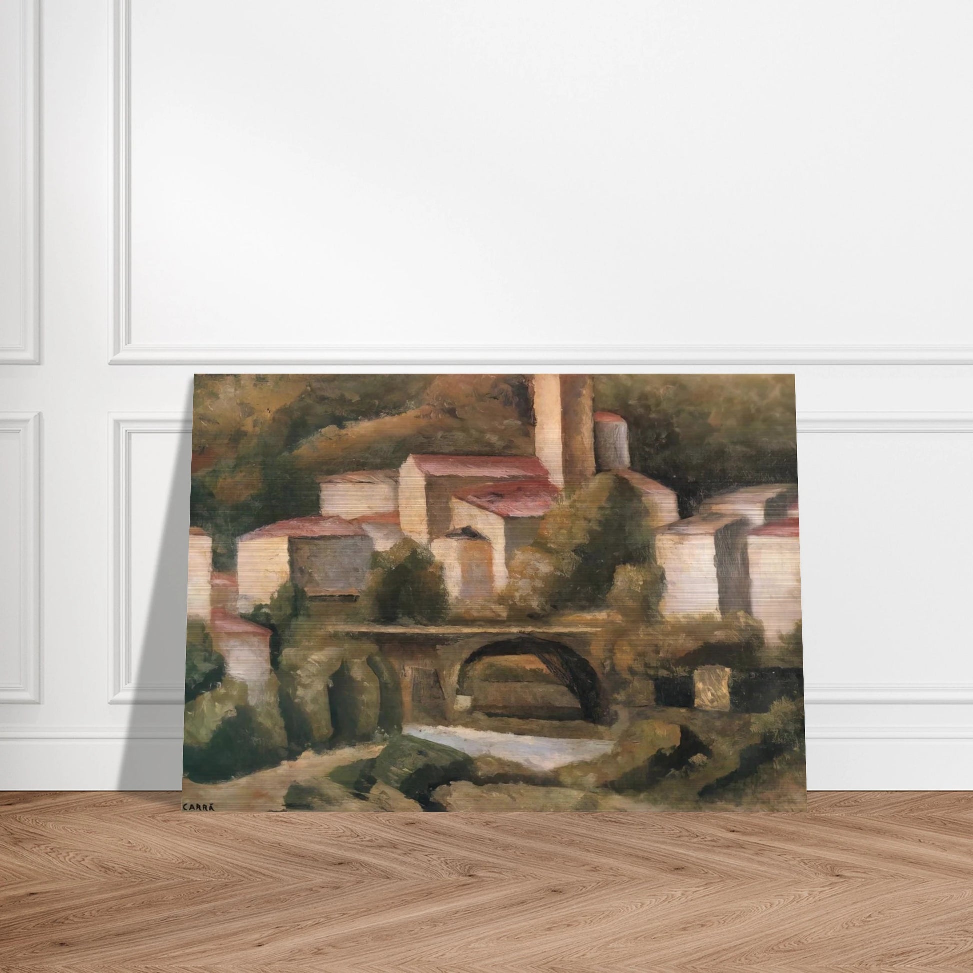 SAN GIACOMO DI VARALLO 1924 - Carlo Carra Brushed Aluminum Print - 70x100 cm / 28x40 inches | Carlo Carra Aluminum Print | Carlo Carra Prints