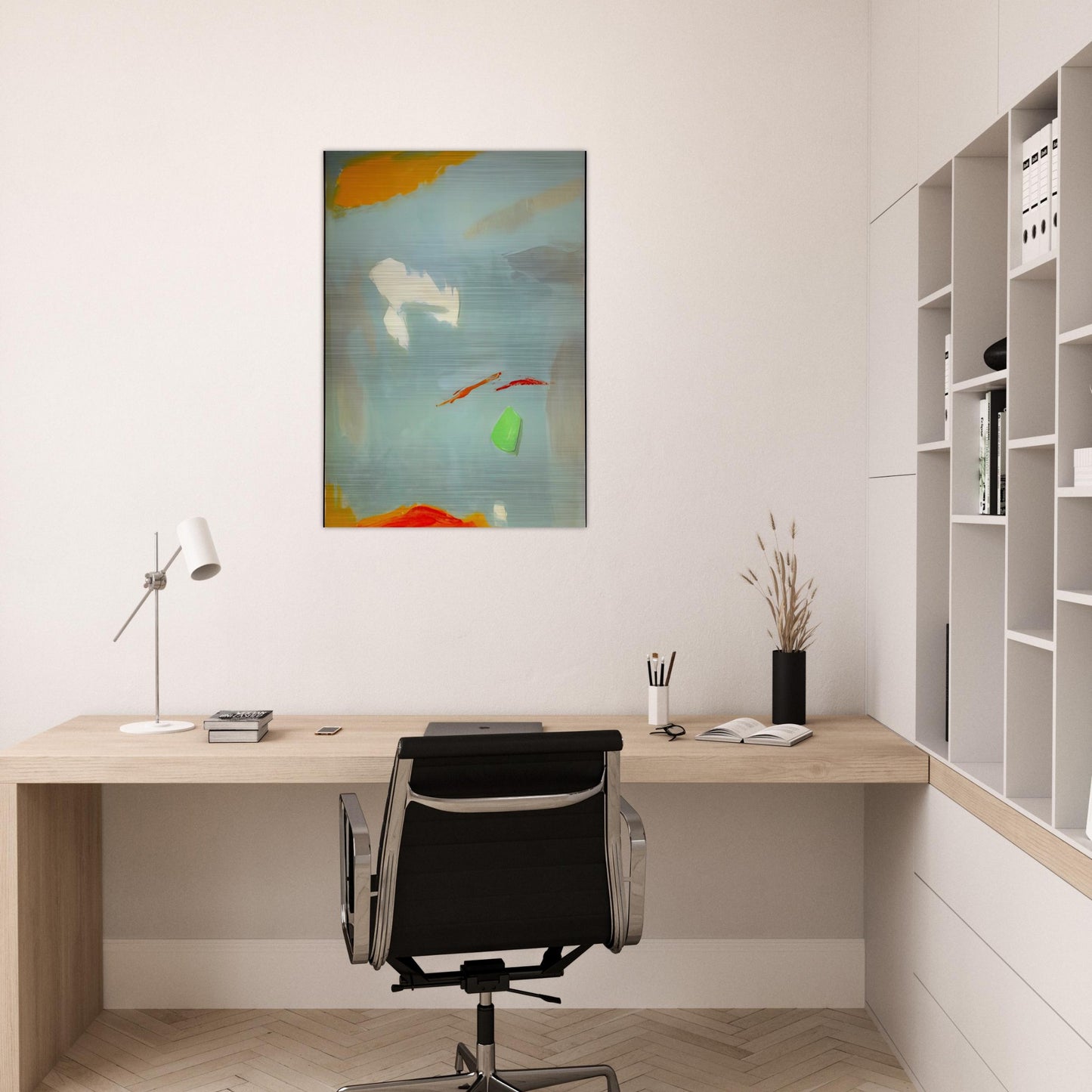 CANTO II 1995 - Esteban Vicente Brushed Aluminum Print - 70x100 cm / 28x40 inches | Esteban Vicente Aluminum Print | Esteban Vicente Prints