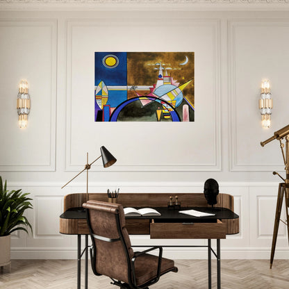 PICTURE XVI THE GREAT GATE OF KIEV STAGE SET FOR MUSSORGSKY S PICTURES AT AN EXHIBITION IN 1928 - Wassily Kandinsky Brushed Aluminum Print - 70x100 cm / 28x40 inches | Wassily Kandinsky Aluminum Print | Wassily Kandinsky Prints