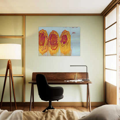 The Rose  I  - Cy Twombly Brushed Aluminum Print - 70x100 cm / 28x40 inches | Cy Twombly Aluminum Print | Cy Twombly Prints