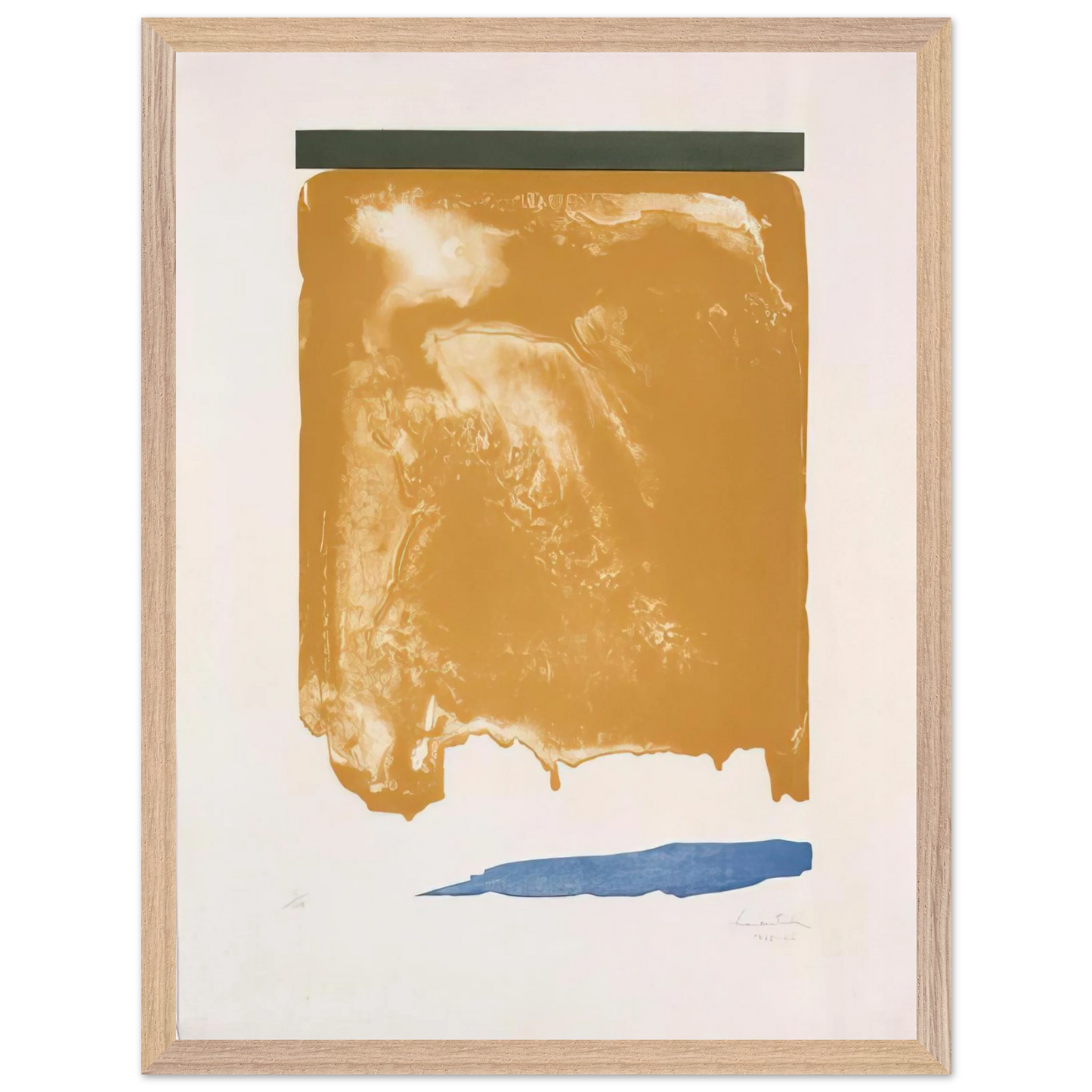 Helen Frankenthaler - Persian Garden - 1966 Wall art - 15x20 cm / 6x8 inches - Premium Wooden Framed Poster With Fine Art Paper-canvas - White frame
