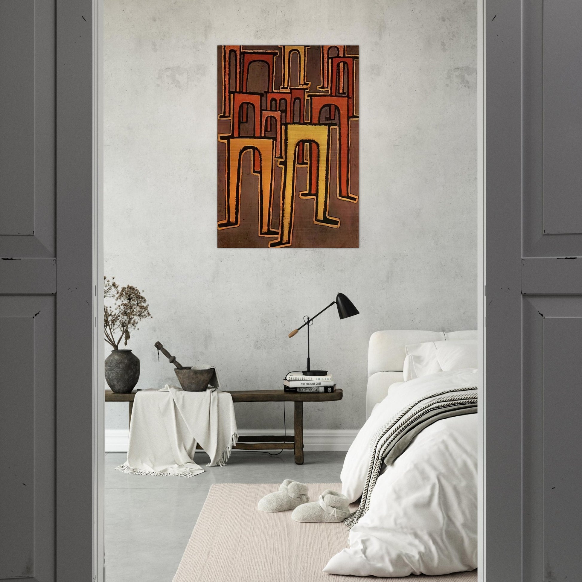 REVOLUTION OF THE VIADUCT 1937 - Paul Klee Brushed Aluminum Print - 70x100 cm / 28x40 inches | Paul Klee Aluminum Print | Paul Klee Prints