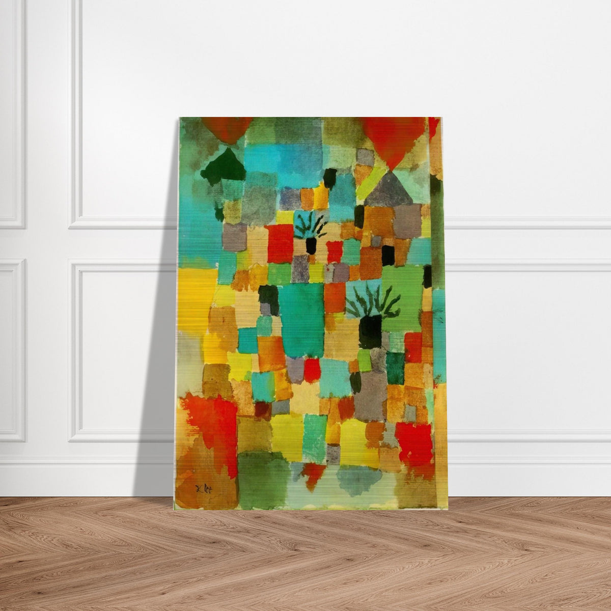 SOUTHERN TUNISIAN GARDENS 1919 - Paul Klee Brushed Aluminum Print - 70x100 cm / 28x40 inches | Paul Klee Aluminum Print | Paul Klee Prints