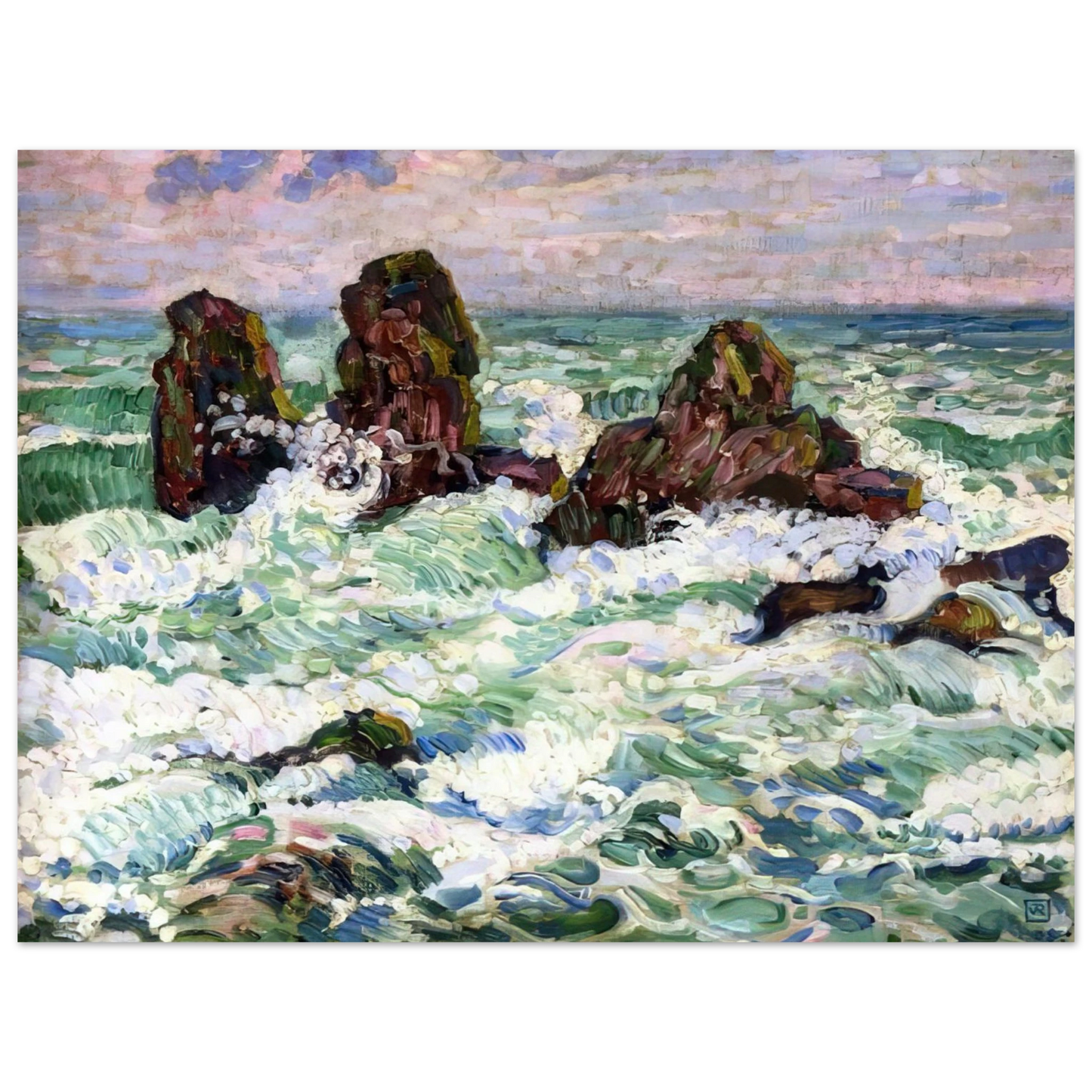 Theo van Rysselberghe - THE ROCKS 1908  75x100 cm / 30x40inches Fine Art Poster