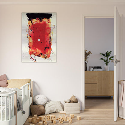 Flash Point - Sam Francis Brushed Aluminum Print - 70x100 cm / 28x40 inches | Sam Francis Aluminum Print | Sam Francis Prints