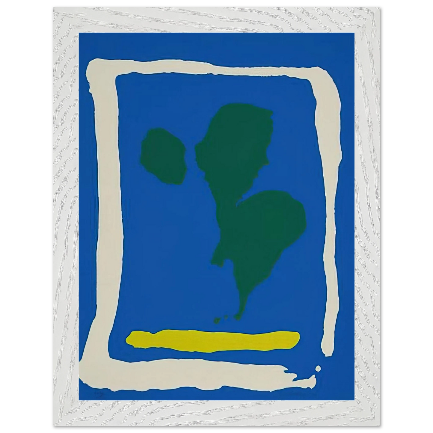 Helen Frankenthaler - Air Frame - 1965 Wall art - 30x30 cm / 12x12 inches - Premium Wooden Framed Poster With Fine Art Paper-canvas - Wood frame