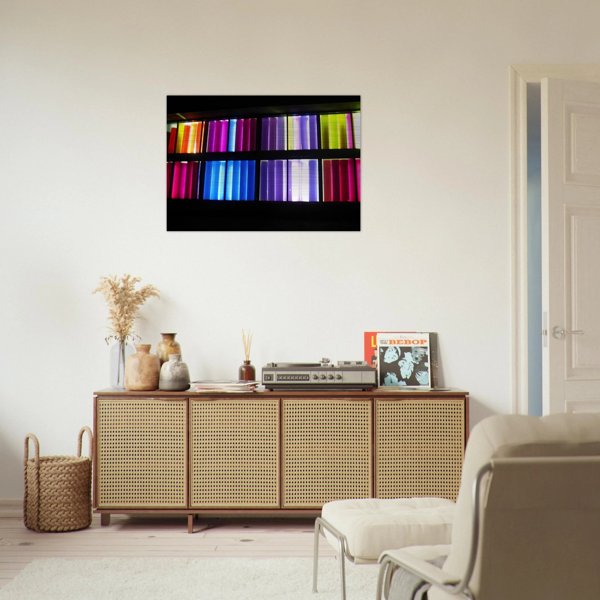 Sun Sonata - 1983 Williamsburg, Virginia, United States - Gene Davis Brushed Aluminum Print - 70x100 cm / 28x40 inches | Gene Davis Aluminum Print | Gene Davis Prints