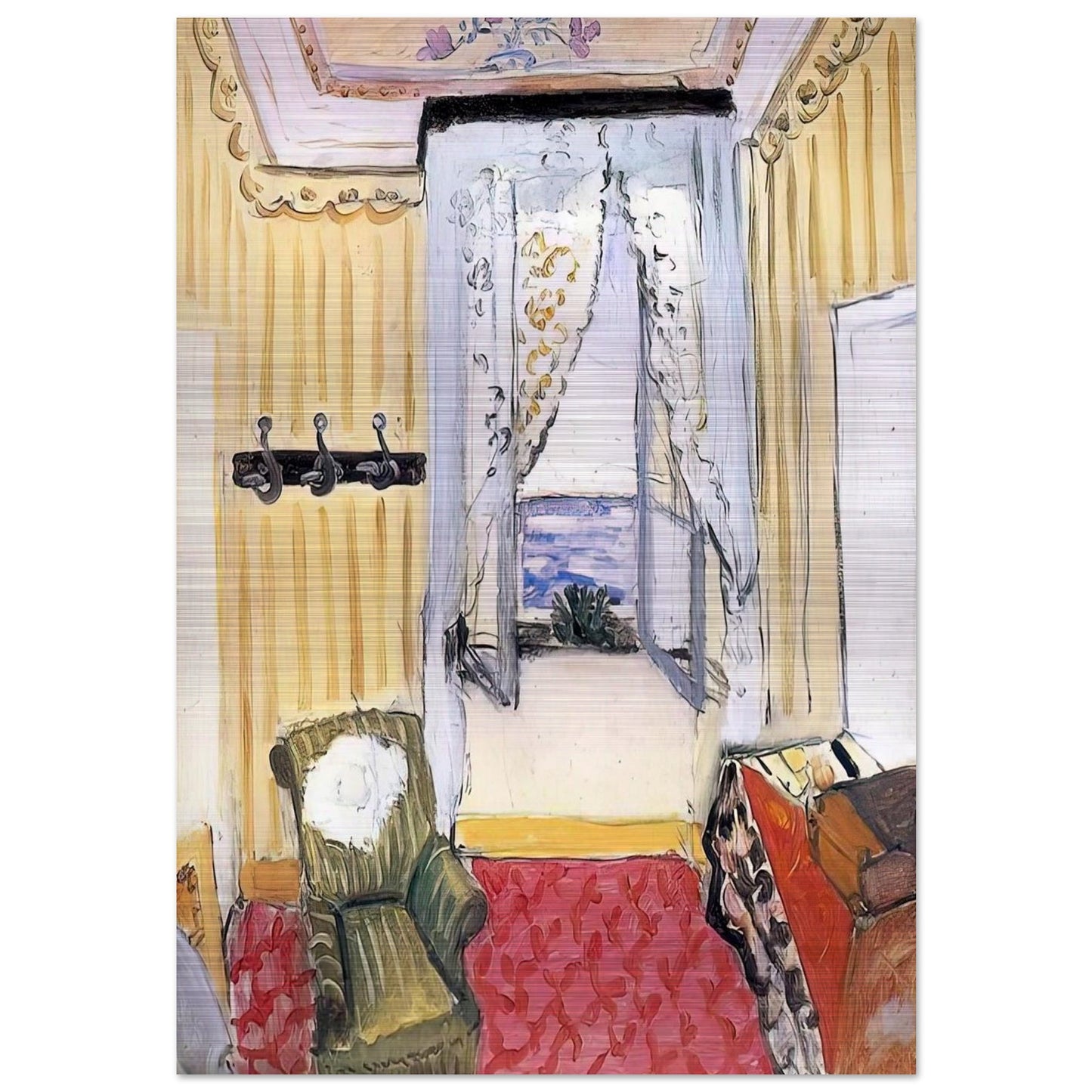 MY ROOM AT THE BEAU RIVAGE 1918 - Henri Matisse Brushed Aluminum Print - 70x100 cm / 28x40 inches | Henri Matisse Aluminum Print | Henri Matisse Prints
