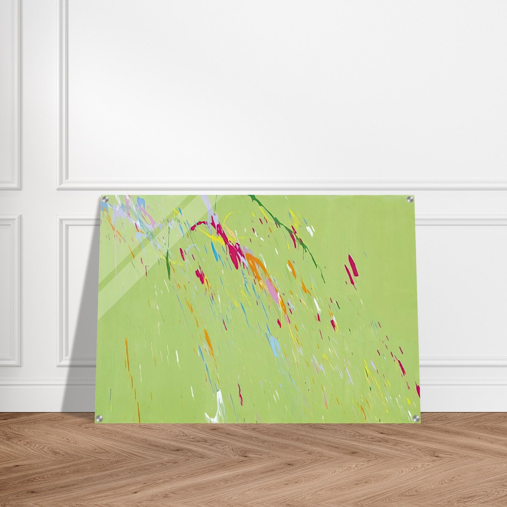 Raindrops Keep Falling on My Head - 1973 - Walasse Ting Acrylic Print - 70x100 cm / 28x40″ inches