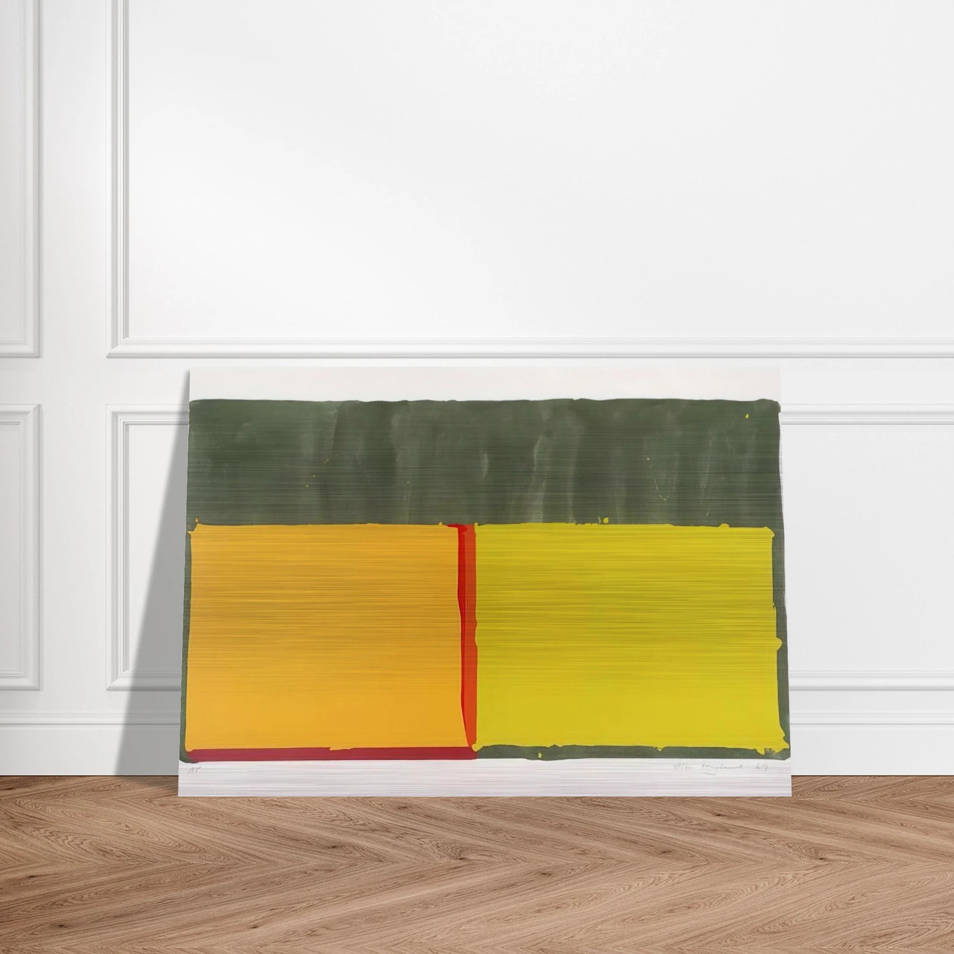 Yellows - 1969 - John Hoyland Brushed Aluminum Print - 70x100 cm / 28x40 inches | John Hoyland Aluminum Print | John Hoyland Prints