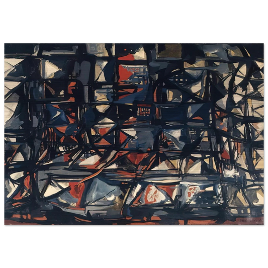 Untitled - 1955 - Maria Helena Vieira da Silva Brushed Aluminum Print - 70x100 cm / 28x40 inches | Maria Helena Vieira da Silva Aluminum Print | Maria Helena Vieira da Silva Prints