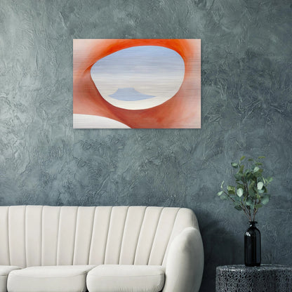 Pedernal - From the Ranch I - Georgia O'Keeffe Brushed Aluminum Print - 70x100 cm / 28x40 inches | Georgia O'Keeffe Aluminum Print | Georgia O'Keeffe Prints