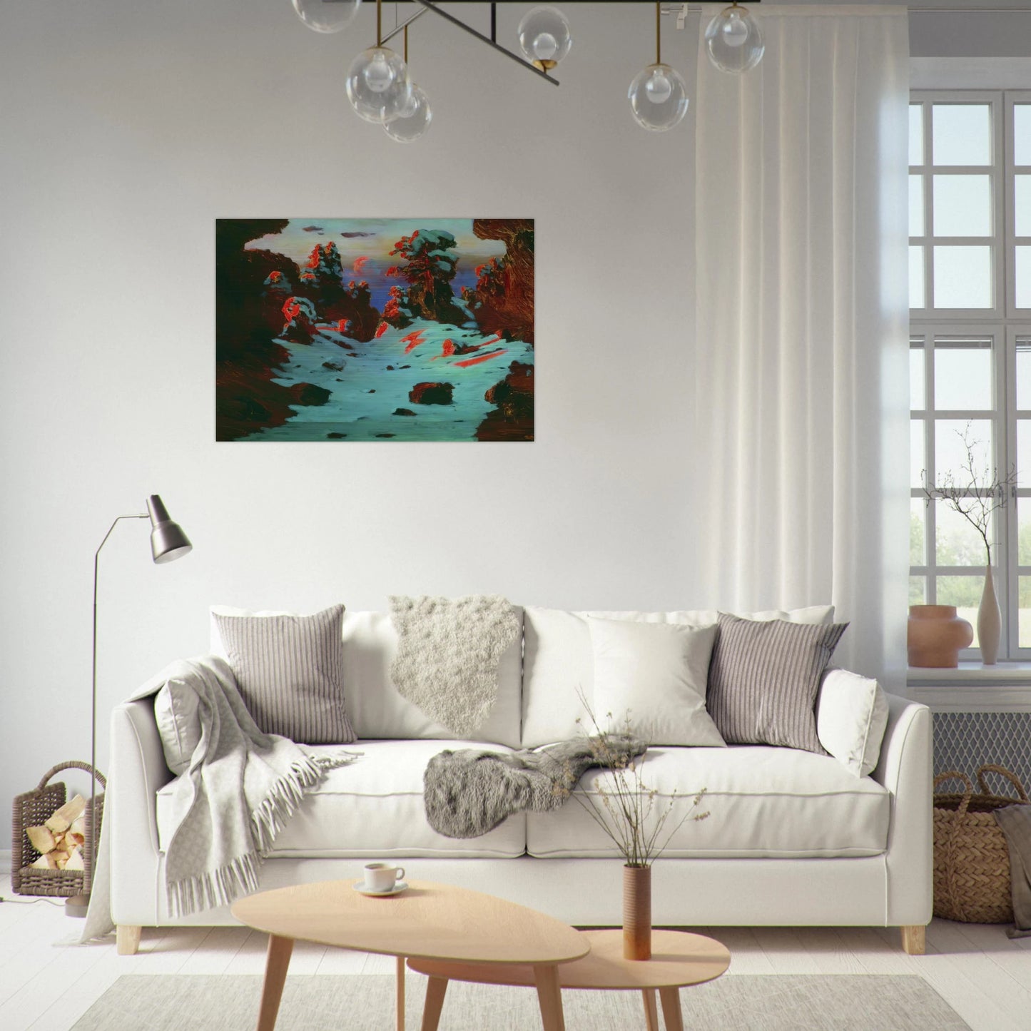 Sunset Effect - Arkhyp Kuindzhi Brushed Aluminum Print - 70x100 cm / 28x40 inches | Arkhyp Kuindzhi Aluminum Print | Arkhyp Kuindzhi Prints