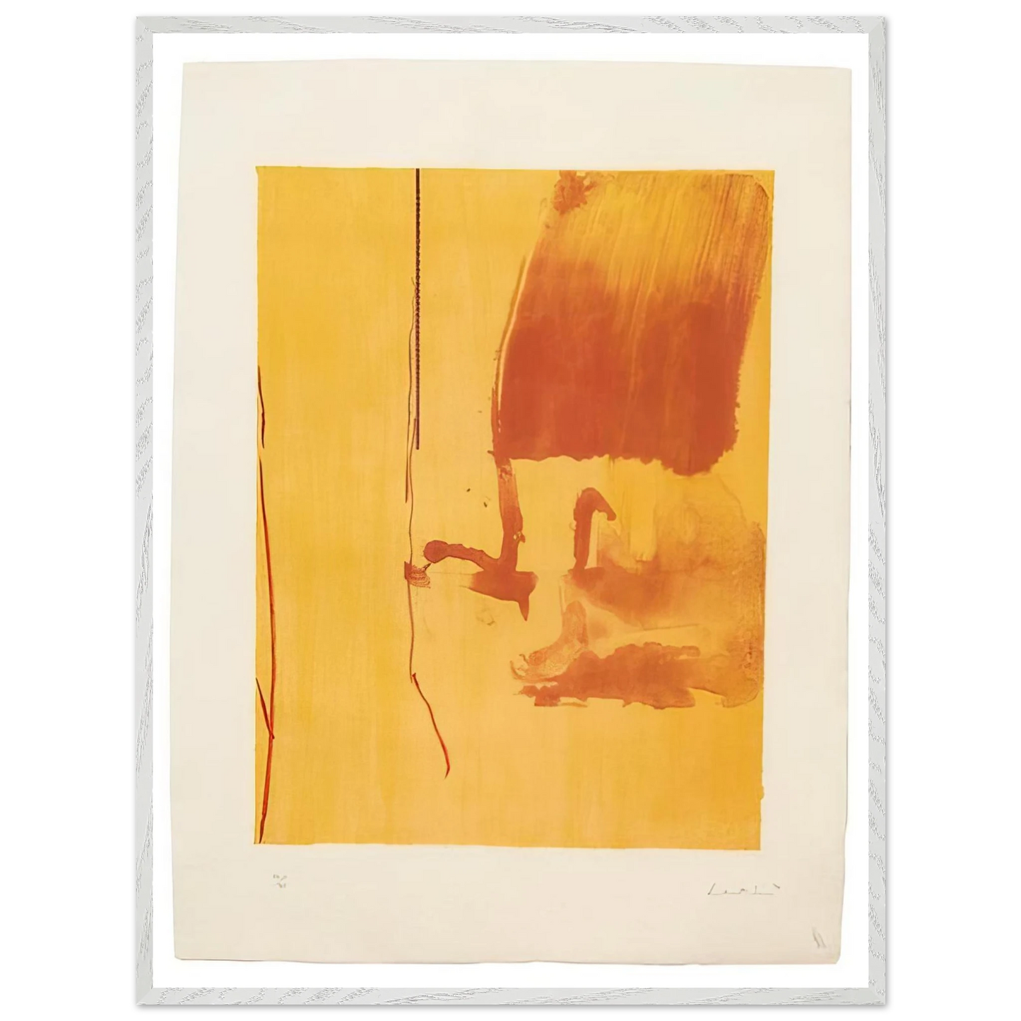 Helen Frankenthaler - Harvest - 1976 Wall art - 50x70 cm / 20x28 inches - Premium Wooden Framed Poster With Fine Art Paper-canvas - Wood frame