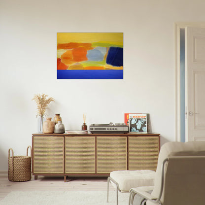 Captain Blue - 1979 - Ronnie Landfield Brushed Aluminum Print - 70x100 cm / 28x40 inches | Ronnie Landfield Aluminum Print | Ronnie Landfield Prints