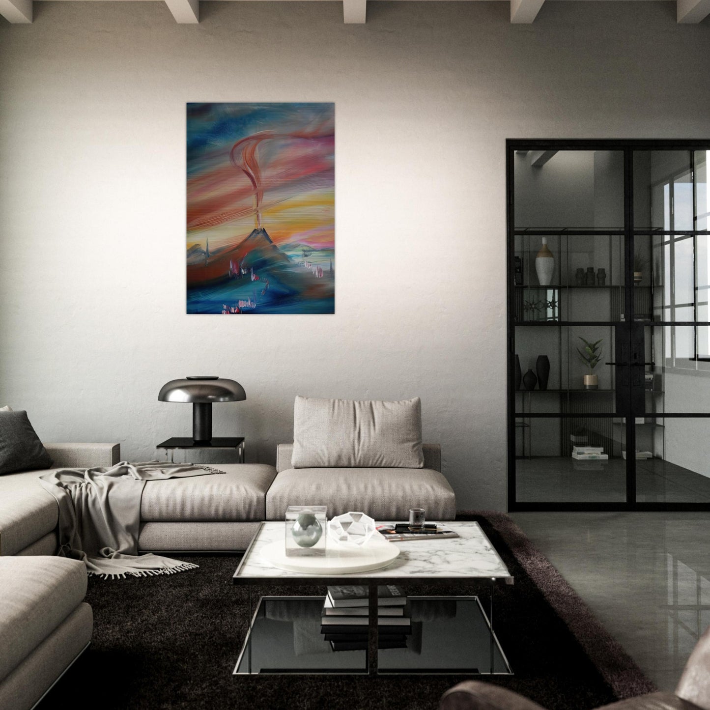 After Eruption of the Hessian Skittles - Konrad Zuse Brushed Aluminum Print - 70x100 cm / 28x40 inches | Konrad Zuse Aluminum Print | Konrad Zuse Prints