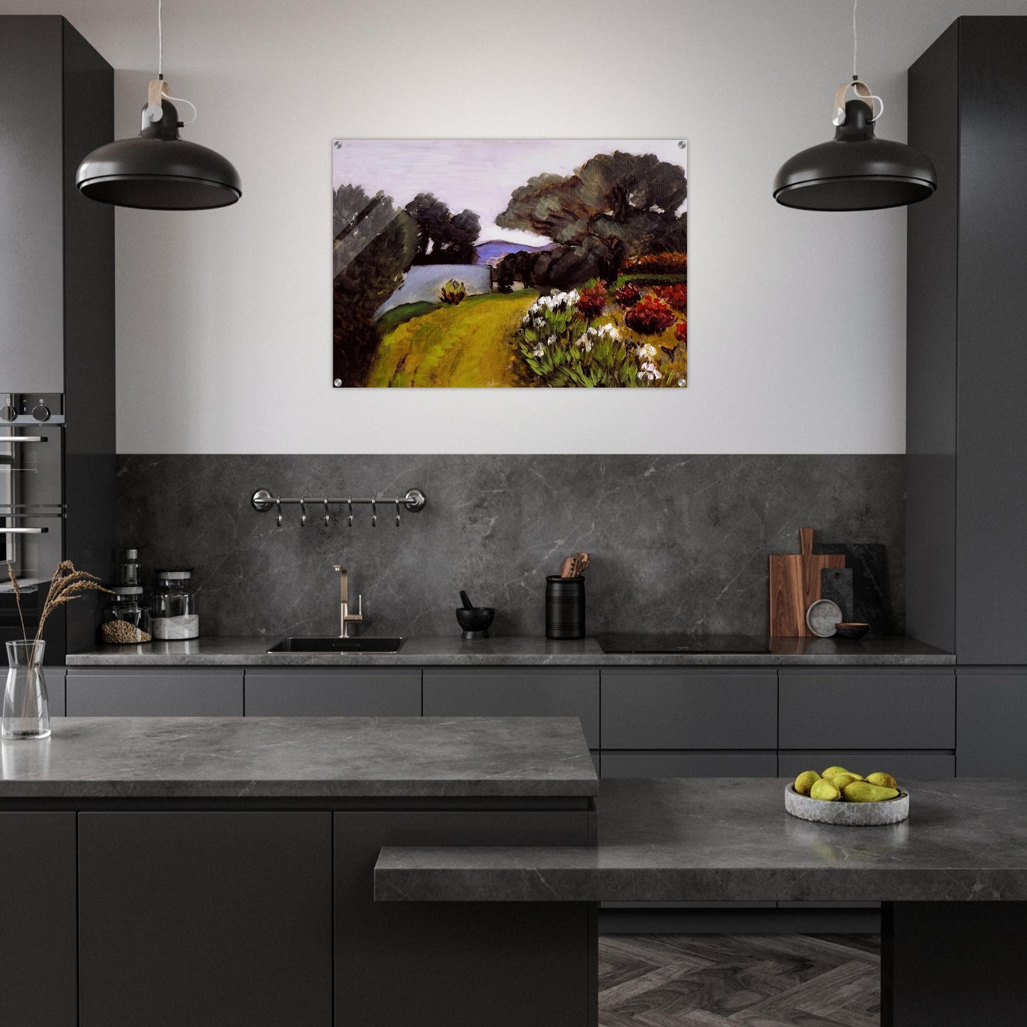 IN THE NICE COUNTRYSIDE GARDEN OF IRISES 1919 - Henri Matisse Acrylic Print - 70x100 cm / 28x40″ inches