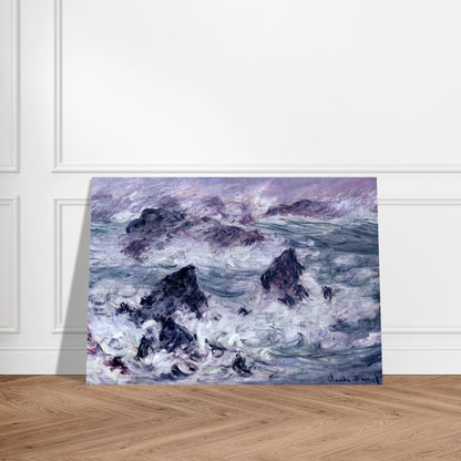 Storm at Belle-Ile - claude monet Brushed Aluminum Print - 70x100 cm / 28x40 inches | claude monet Aluminum Print | claude monet Prints