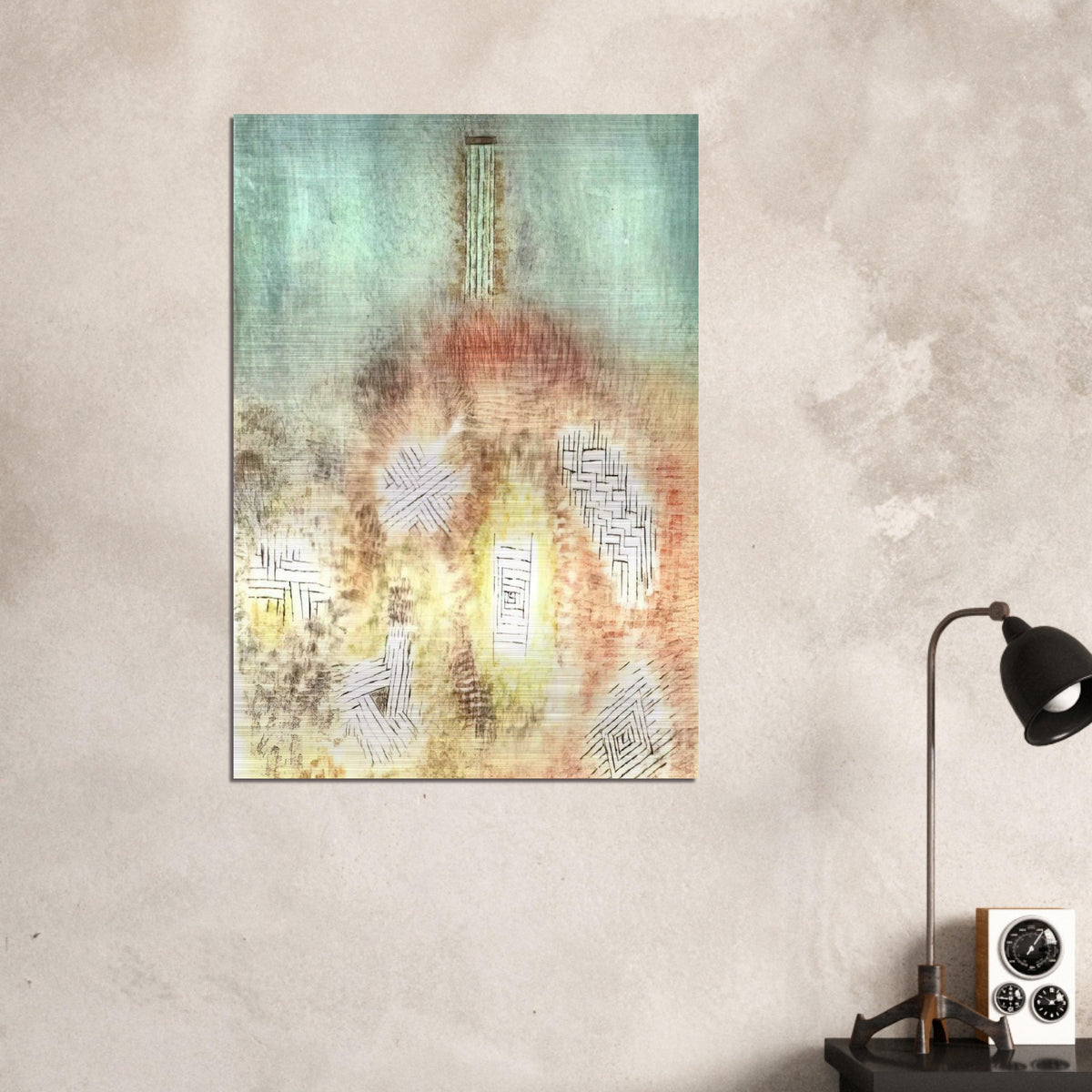 THE COLUMN 1926 - Paul Klee Brushed Aluminum Print - 70x100 cm / 28x40 inches | Paul Klee Aluminum Print | Paul Klee Prints