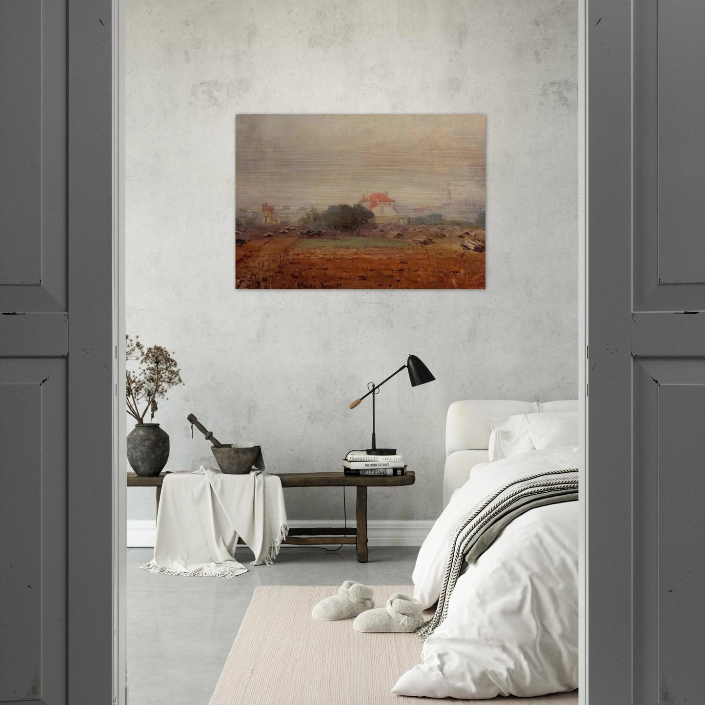 Fog - claude monet Brushed Aluminum Print - 70x100 cm / 28x40 inches | claude monet Aluminum Print | claude monet Prints