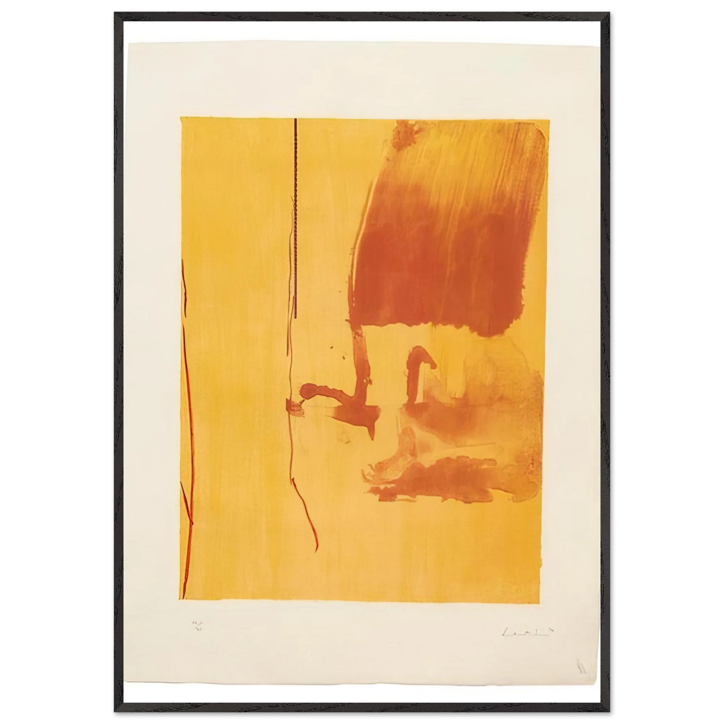 Helen Frankenthaler - Harvest - 1976 Wall art - 15x20 cm / 6x8 inches - Premium Wooden Framed Poster With Fine Art Paper-canvas - Wood frame