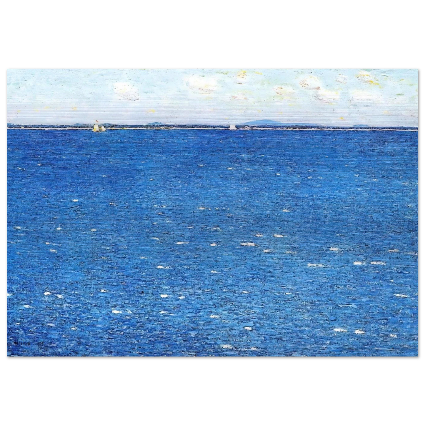 West Wind, Appledore - Childe Hassam Brushed Aluminum Print - 70x100 cm / 28x40 inches | Childe Hassam Aluminum Print | Childe Hassam Prints