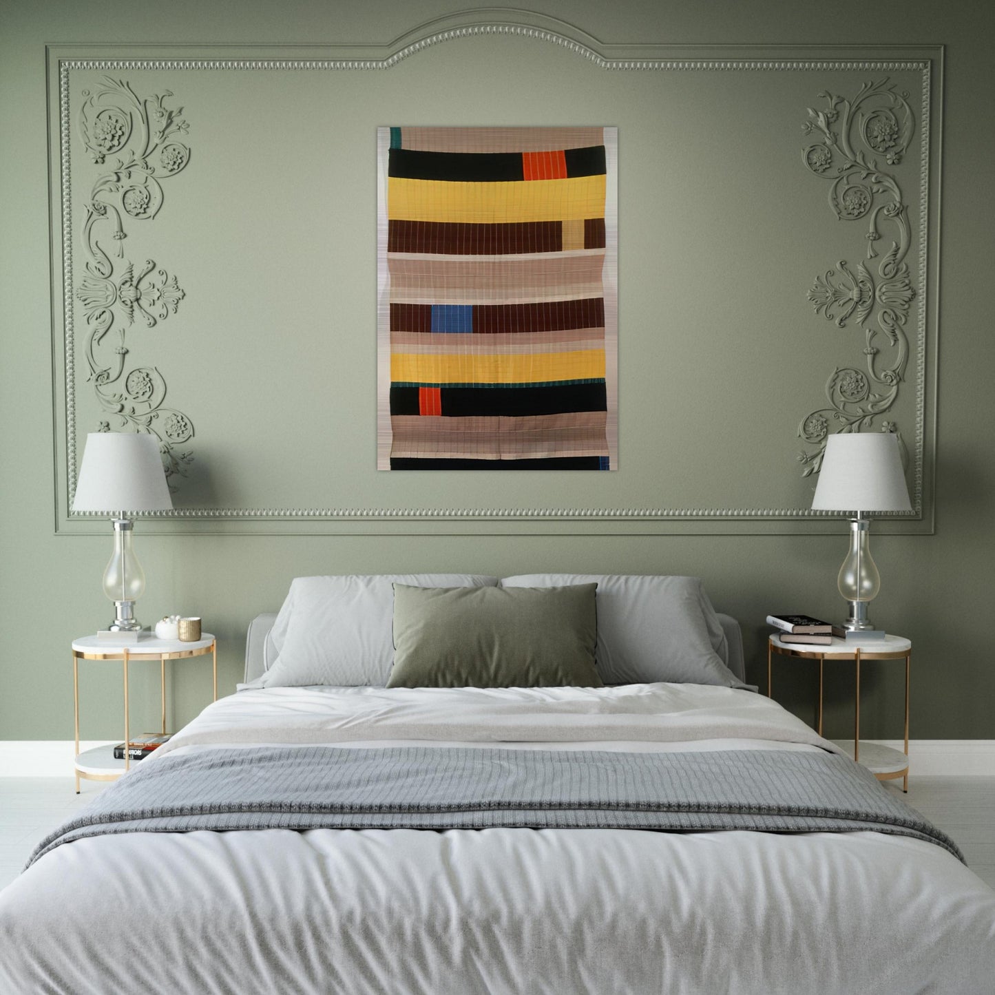 WALL HANGING 1925 1 - Anni Albers Brushed Aluminum Print - 70x100 cm / 28x40 inches | Anni Albers Aluminum Print | Anni Albers Prints