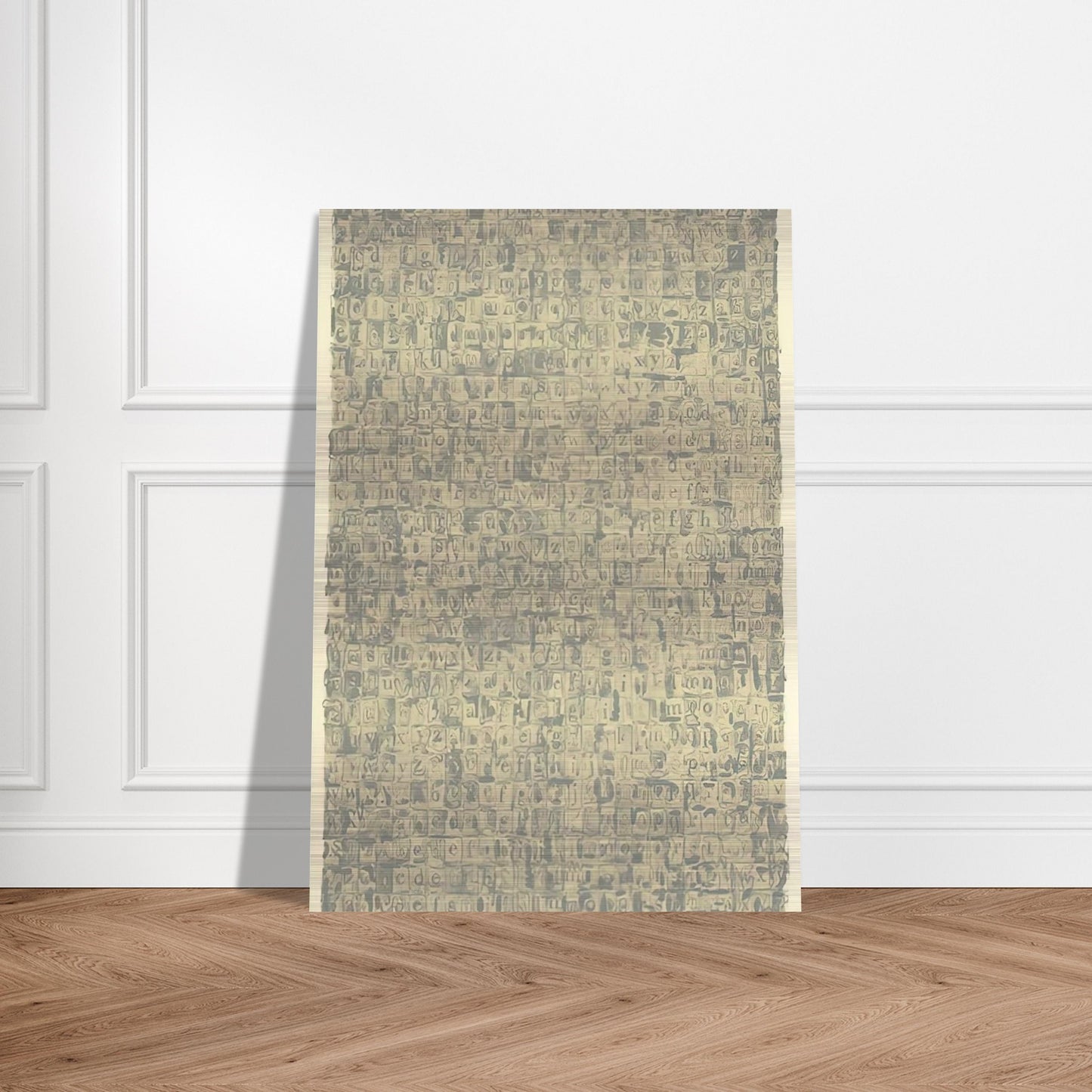 GRAY ALPHABETS ULAE 57 1968 - Jasper Johns Brushed Aluminum Print - 70x100 cm / 28x40 inches | Jasper Johns Aluminum Print | Jasper Johns Prints