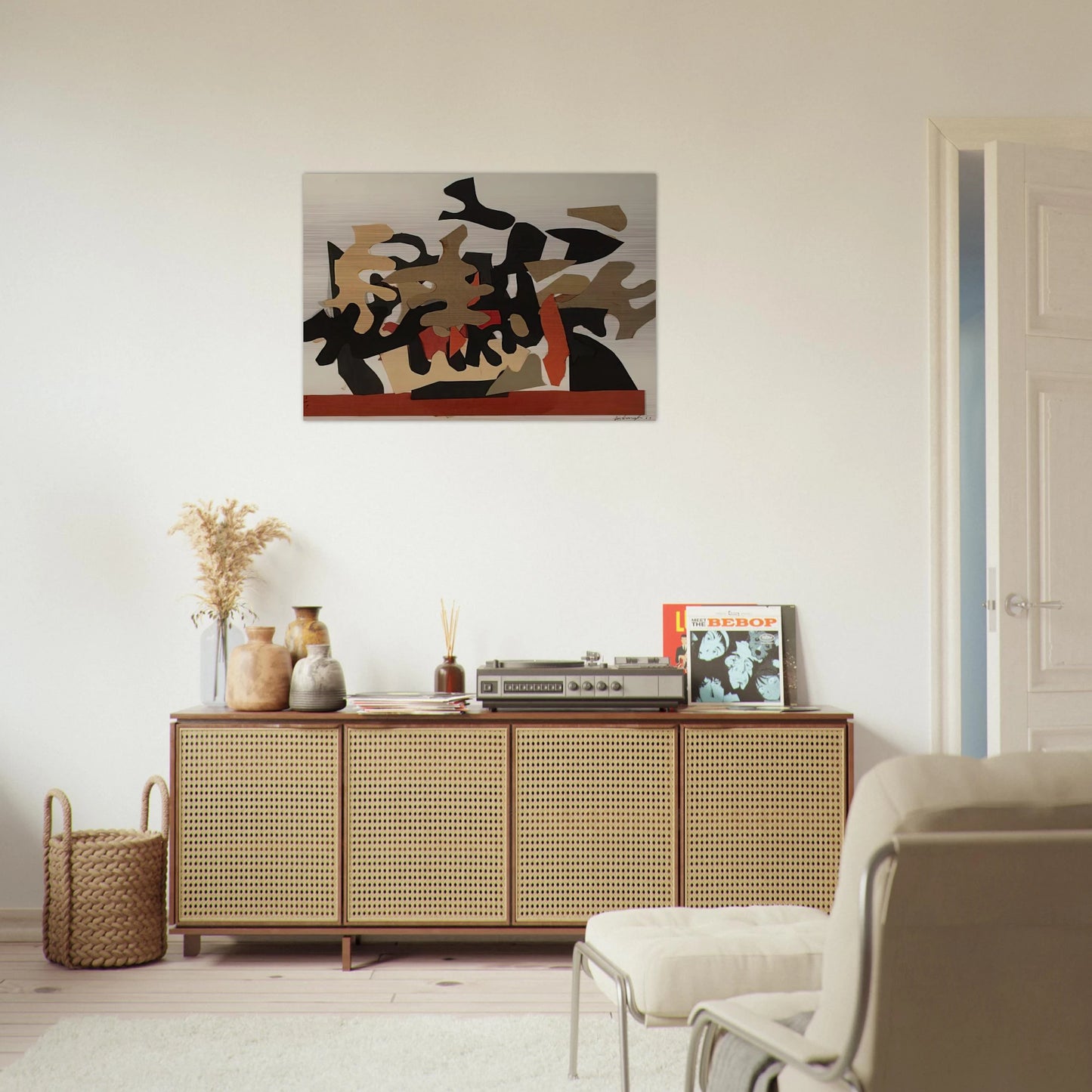 Red Boat - 1964 - Robert Goodnough Brushed Aluminum Print - 70x100 cm / 28x40 inches | Robert Goodnough Aluminum Print | Robert Goodnough Prints