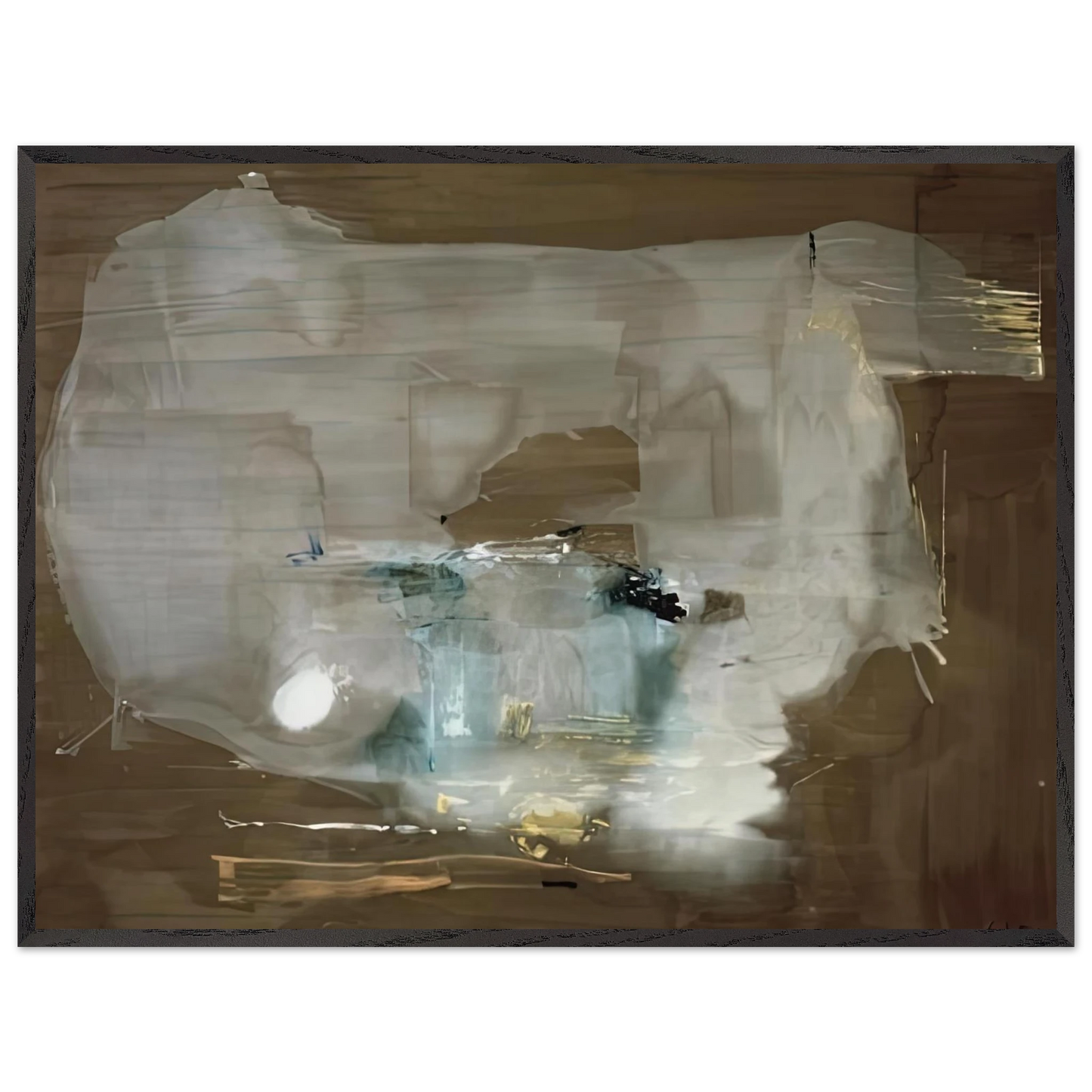 Helen Frankenthaler - M, 1977- Wall Art - 30x40 cm / 12x16 inches - Premium Wooden Framed Poster With Fine Art Paper-canvas - Black frame
