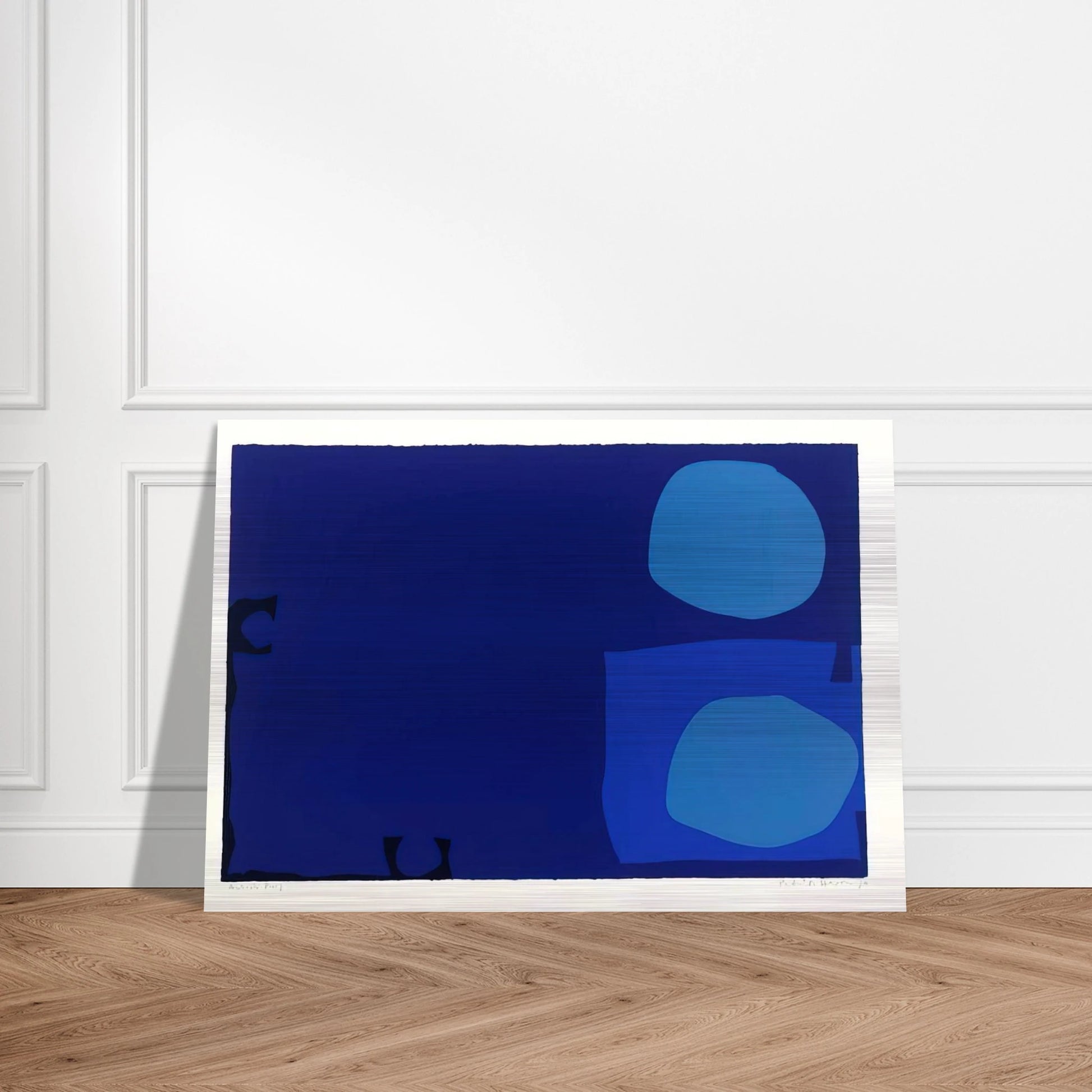 Four Blues Two Discs - 1970 - Patrick Heron Brushed Aluminum Print - 70x100 cm / 28x40 inches | Patrick Heron Aluminum Print | Patrick Heron Prints