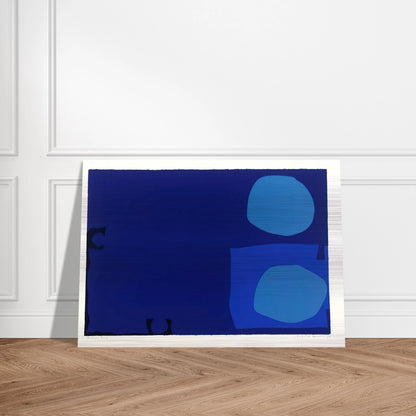 Four Blues Two Discs - 1970 - Patrick Heron Brushed Aluminum Print - 70x100 cm / 28x40 inches | Patrick Heron Aluminum Print | Patrick Heron Prints
