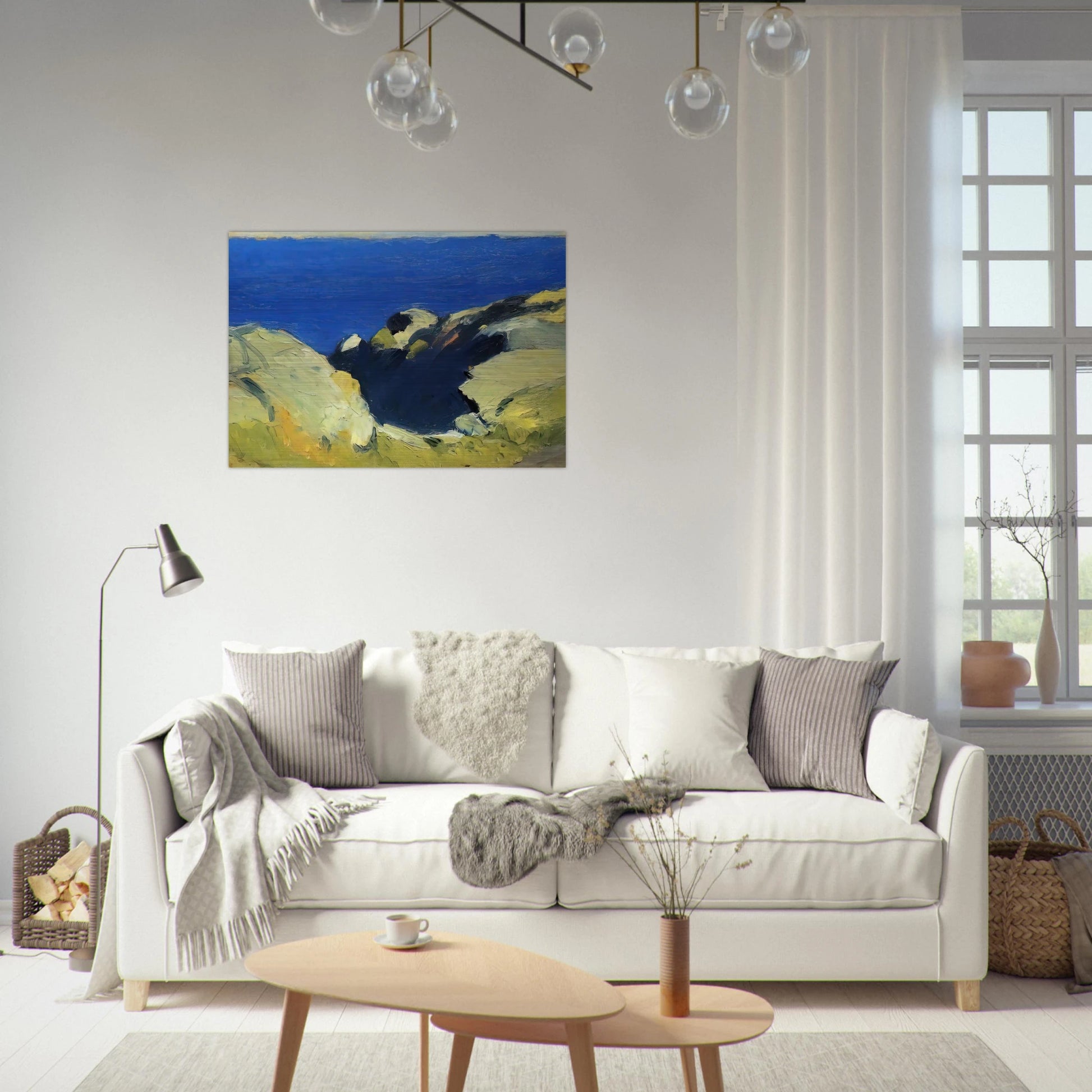 Rocks - Edward Hopper Brushed Aluminum Print - 70x100 cm / 28x40 inches | Edward Hopper Aluminum Print | Edward Hopper Prints